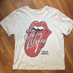 The Rolling Stones White and Red Short Sleeve Tee